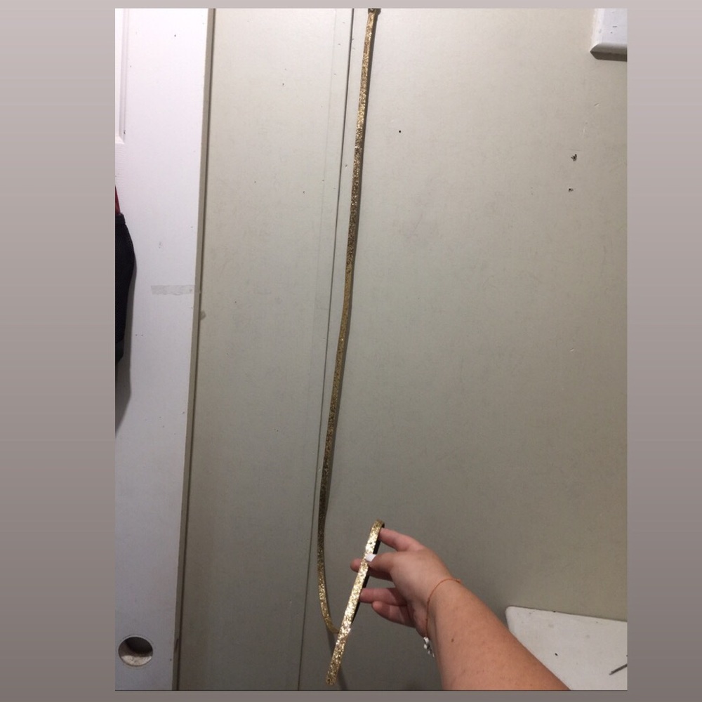 thin gold shimmery belt